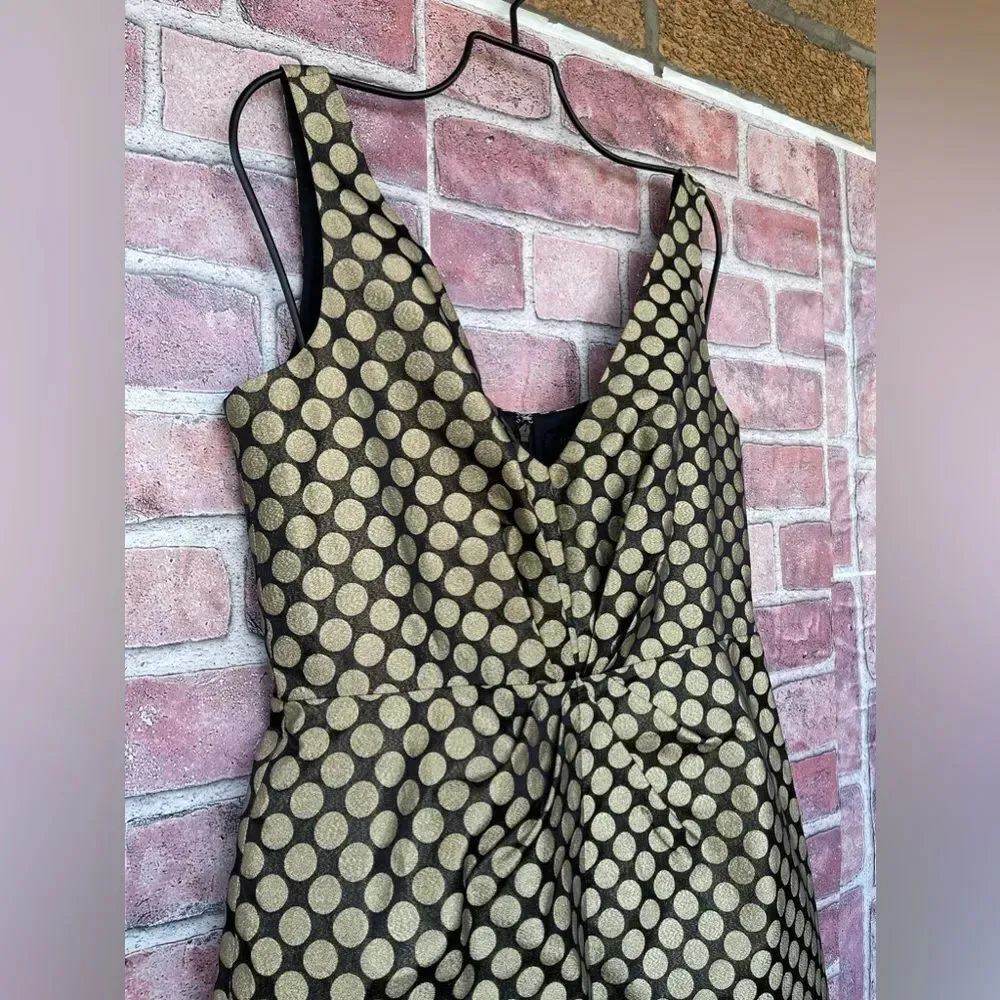 J. Crew Collection Gold Metallic Cocktail Dress, size 6 - Image 4