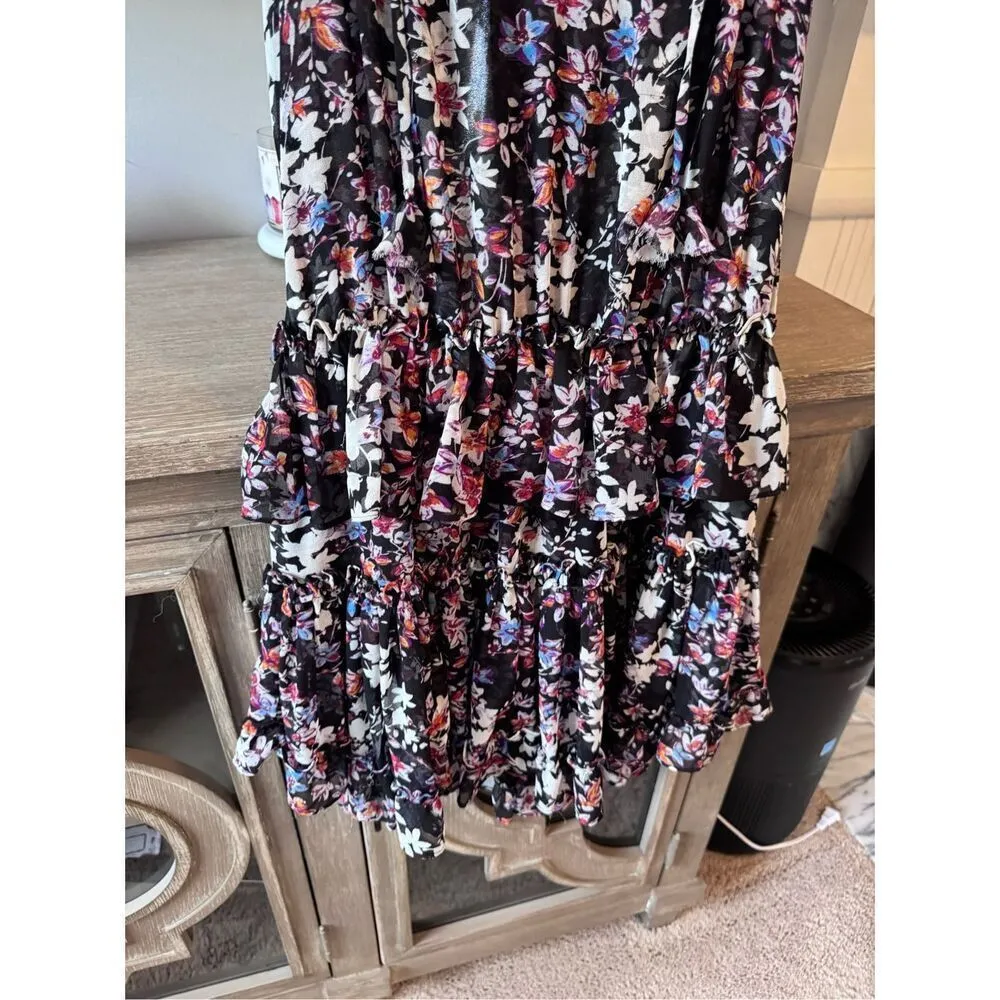 Misa Floral Chiffon Maia Dress Size Small - Image 5