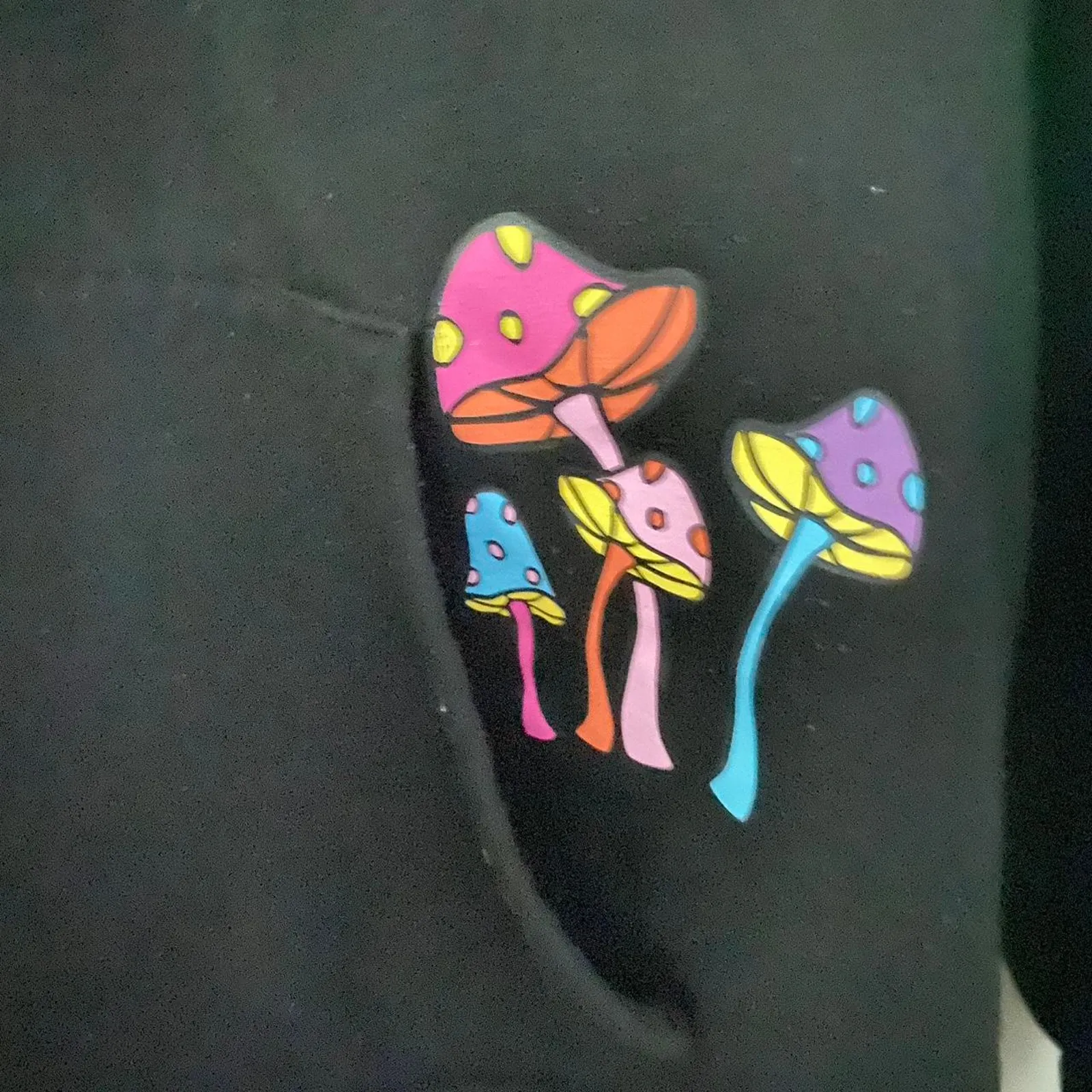 Brooklyn Cloth Psychedelic Trippin Pullover Hoodie Mushrooms Skull Rainbow Large - Image 3