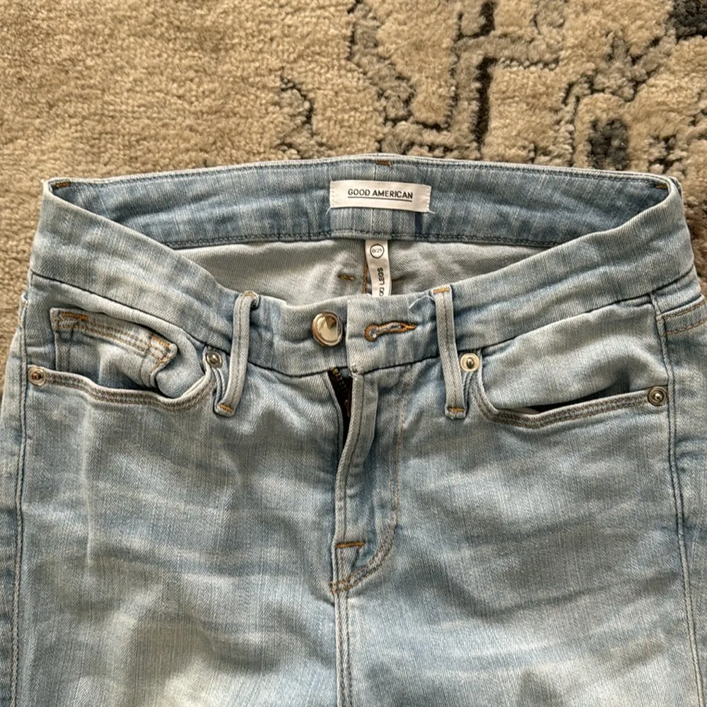 Good American Women's Light Wash Distressed Destroyed Skinny Denim Jeans 0/25 - Image 2