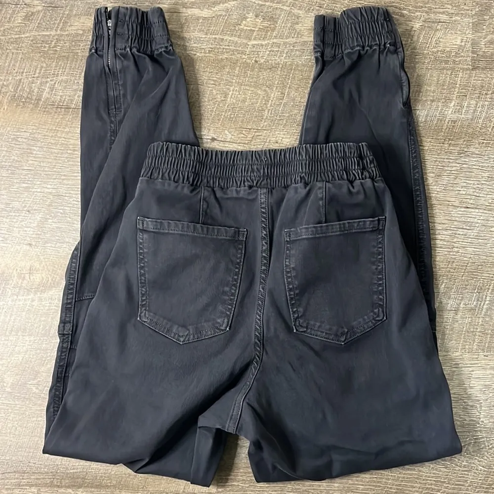 SPANX Stretch Twill Cargo Jogger Pants, Washed Black, Size Small - Image 7