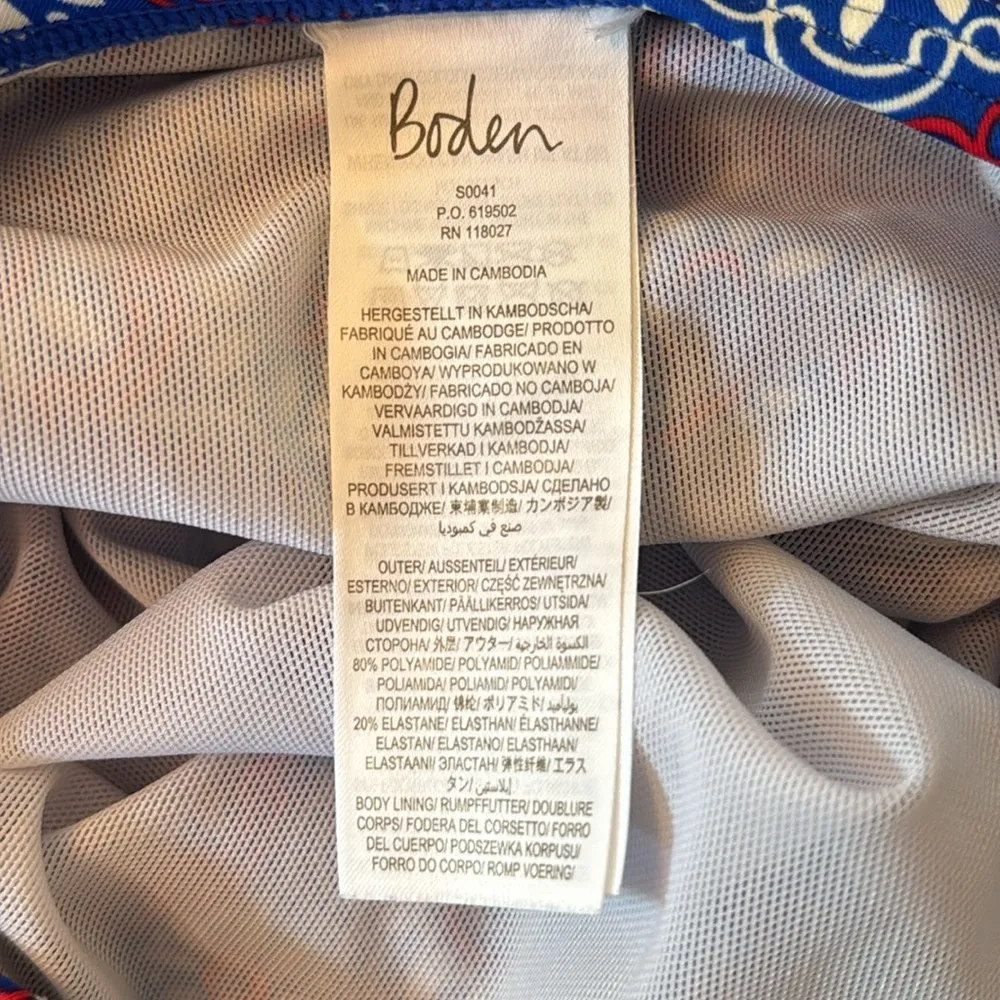 Boden Talamanca One Piece Swimsuit Navy Blue Scoop Neck Size 4 Classic Coastal - Image 7