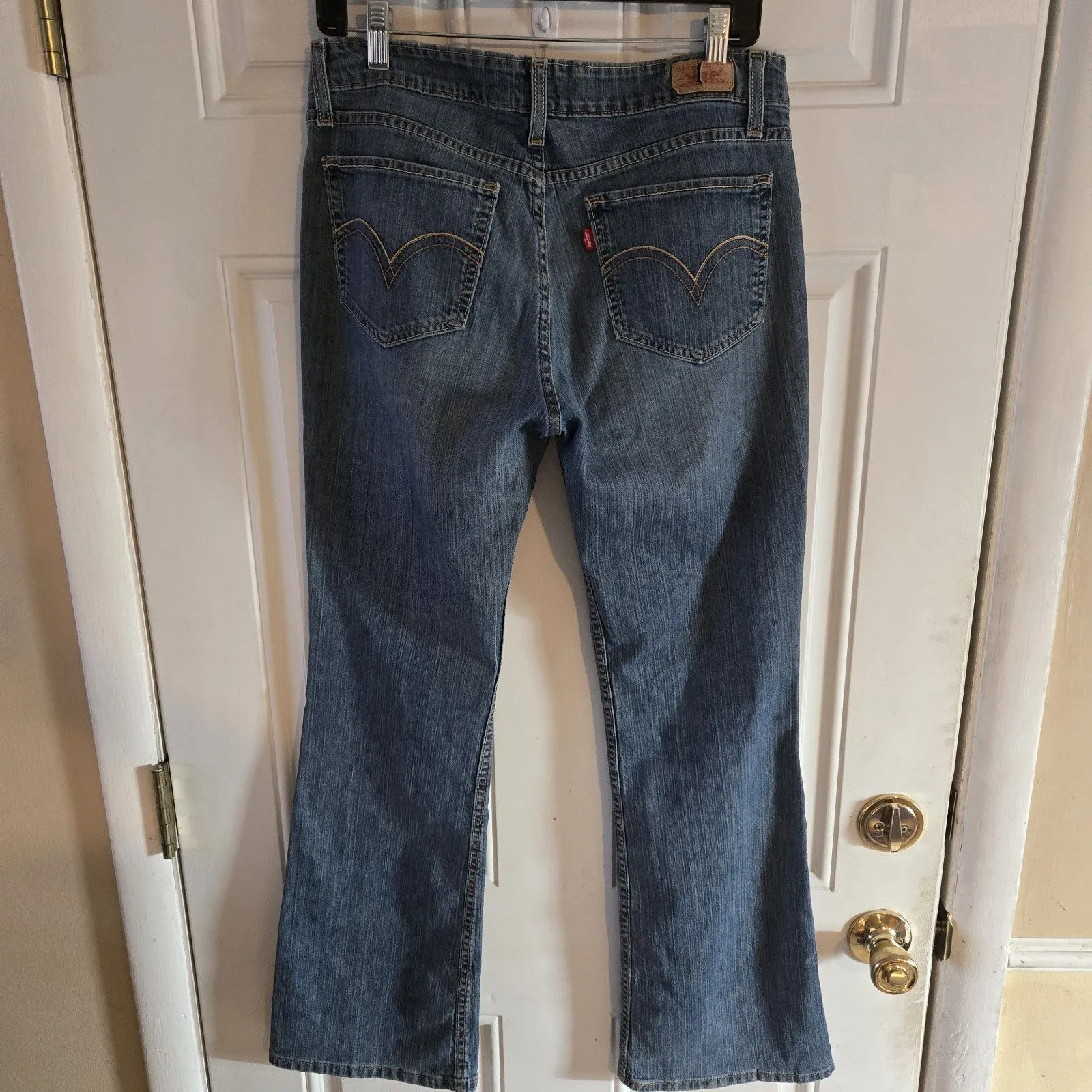 Levi’s Superlow 518 Flare Jeans Women’s Size 11M Y2K Low Rise Blue Denim 32x31 - Image 2