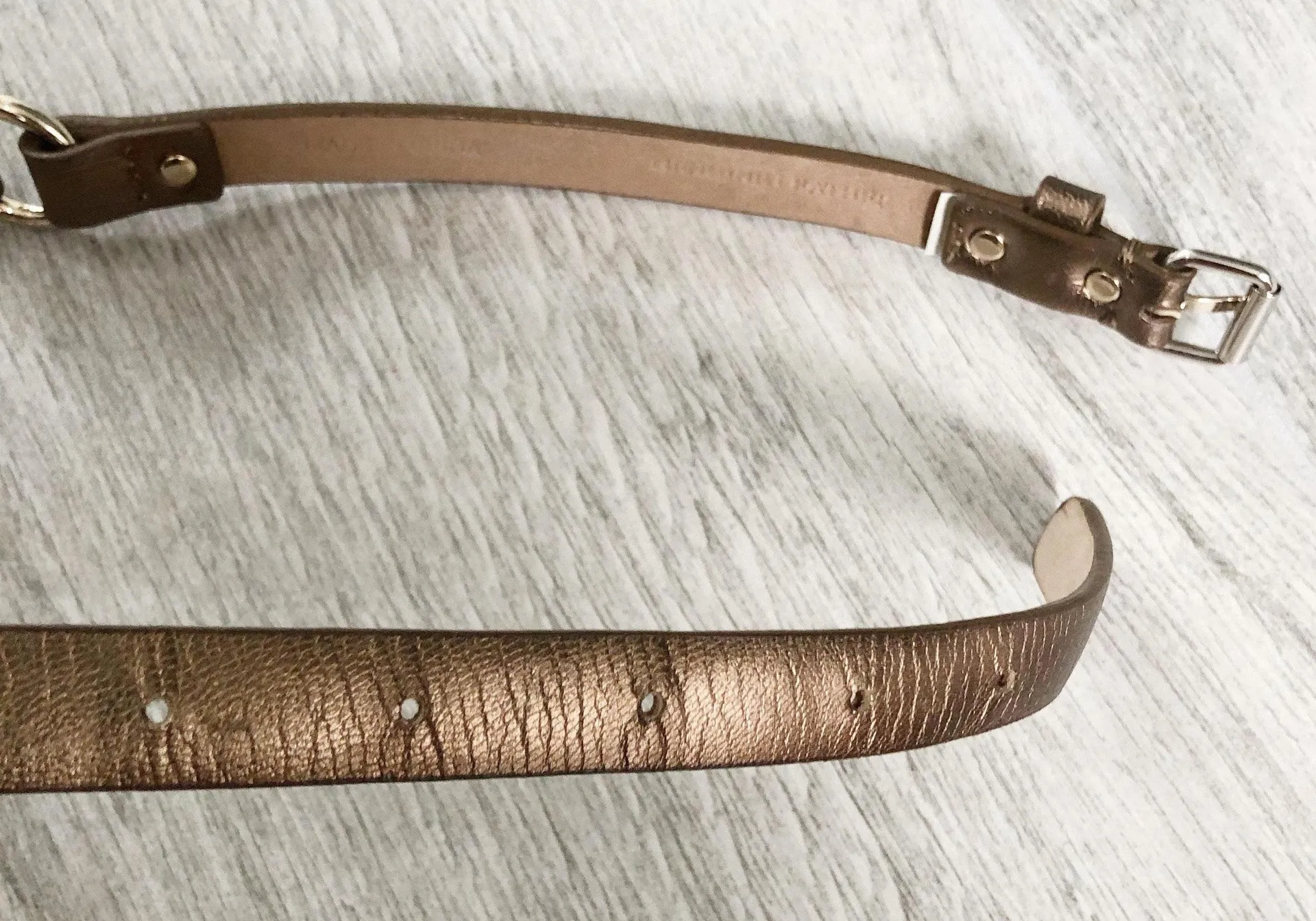 Bronzed Gold Skinny Belt - Image 4