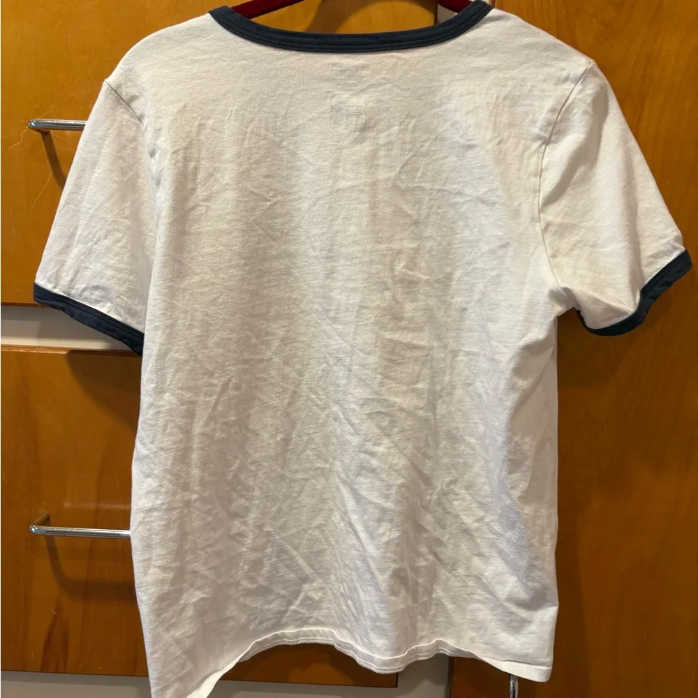 Vans Women’s Medium Ringer Graphic Logo T-Shirt Tee - Image 2