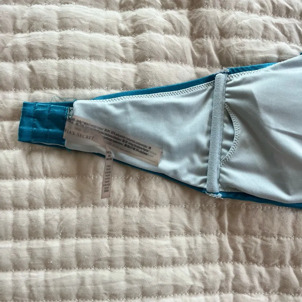 Victoria Secret’s Shimmer Blue Bandeau Bikini Top - Image 3