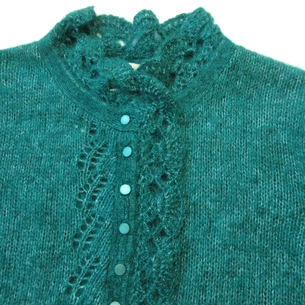 NWT La Maille Sezane Angelita in Emerald Green Mohair Knit Sweater Dress M - Image 6