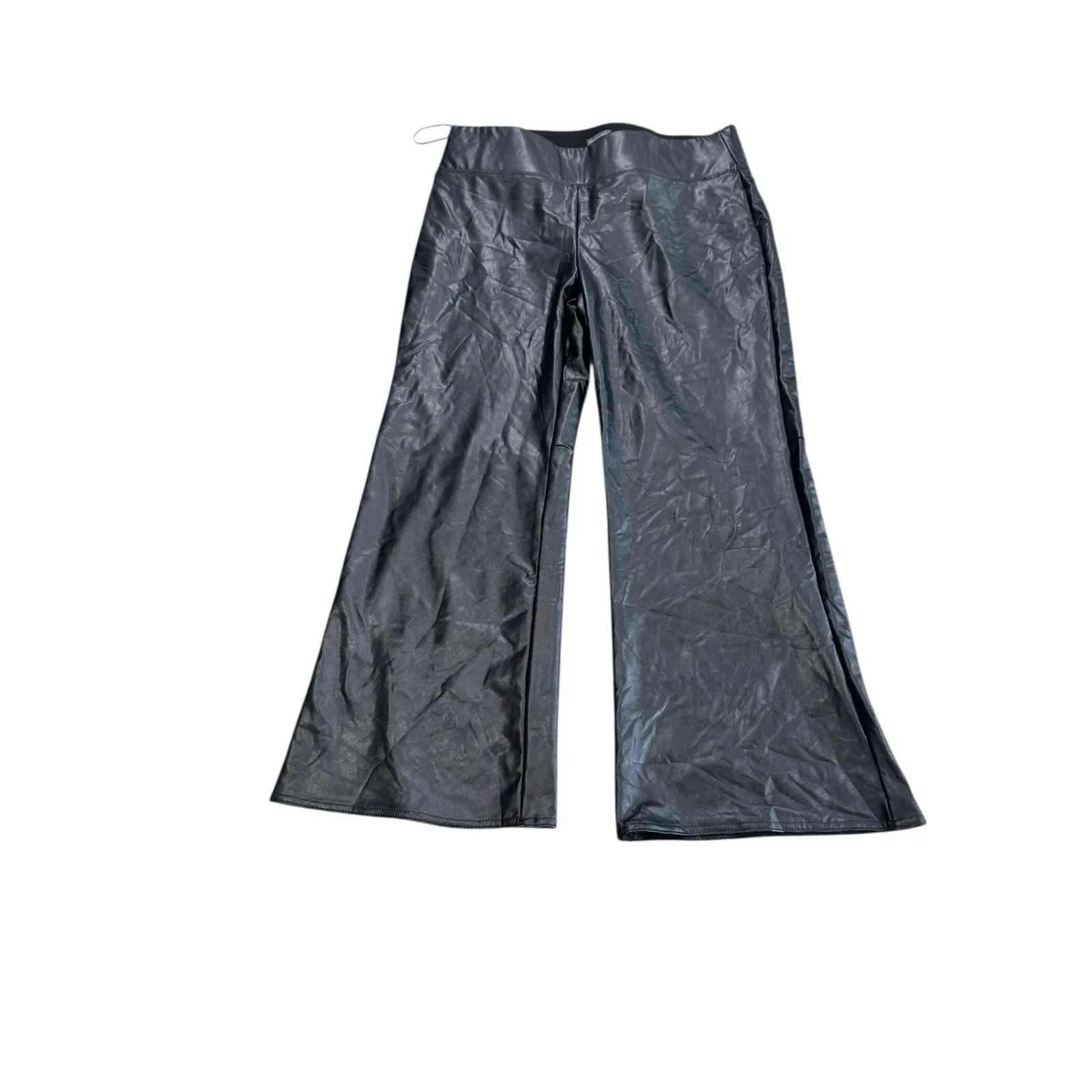 Vince Camuto Women’s Stretch WIDE LEG Pleather Pull-On Pants NEW Black Size XL - Image 11