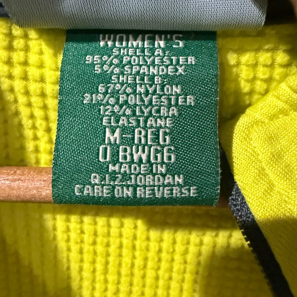 L.L.‎ Bean Women’s M Medium Shirt Sweater Neon Green Yellow Gray Activewear M - Image 8