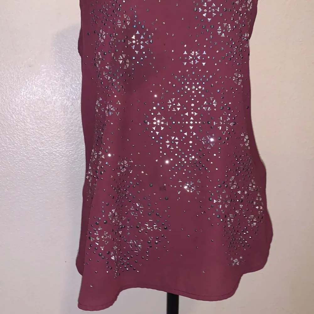 Juicy Couture  dark purple maroon sequined tank top - Image 3
