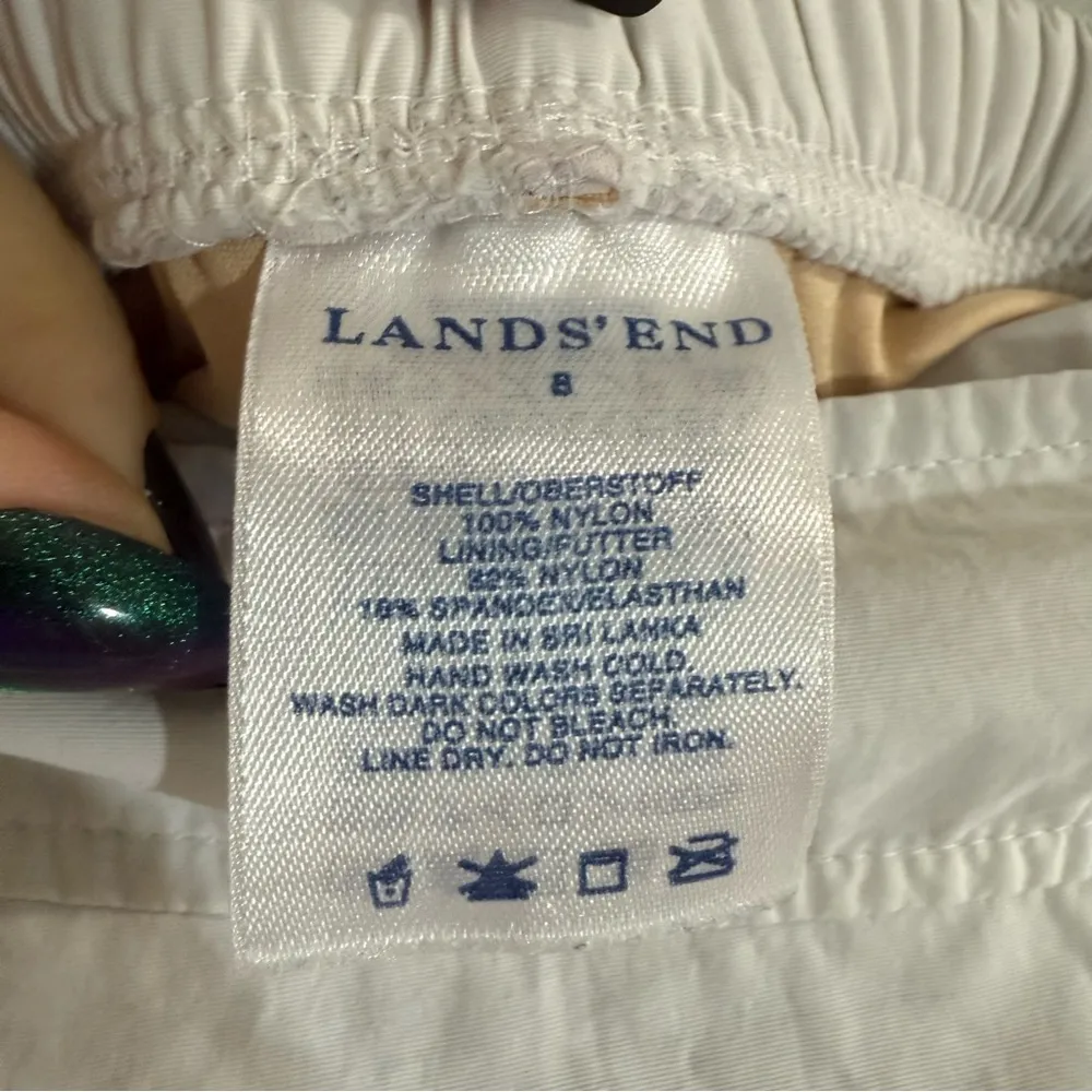 Lands' End White Mini Athletic Skirt with Underlining Size 8 - Image 7