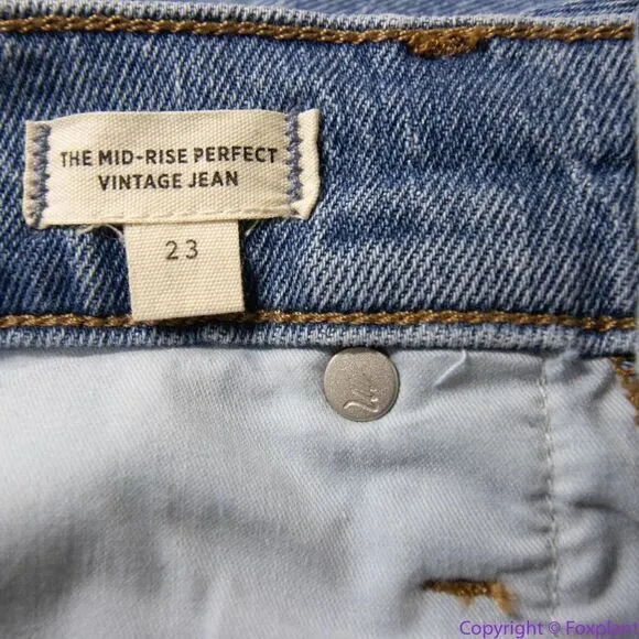 NEW Madewell USA-made Mid-Rise Perfect Vintage Jean‎ in Enmore Wash, 23 - Image 12