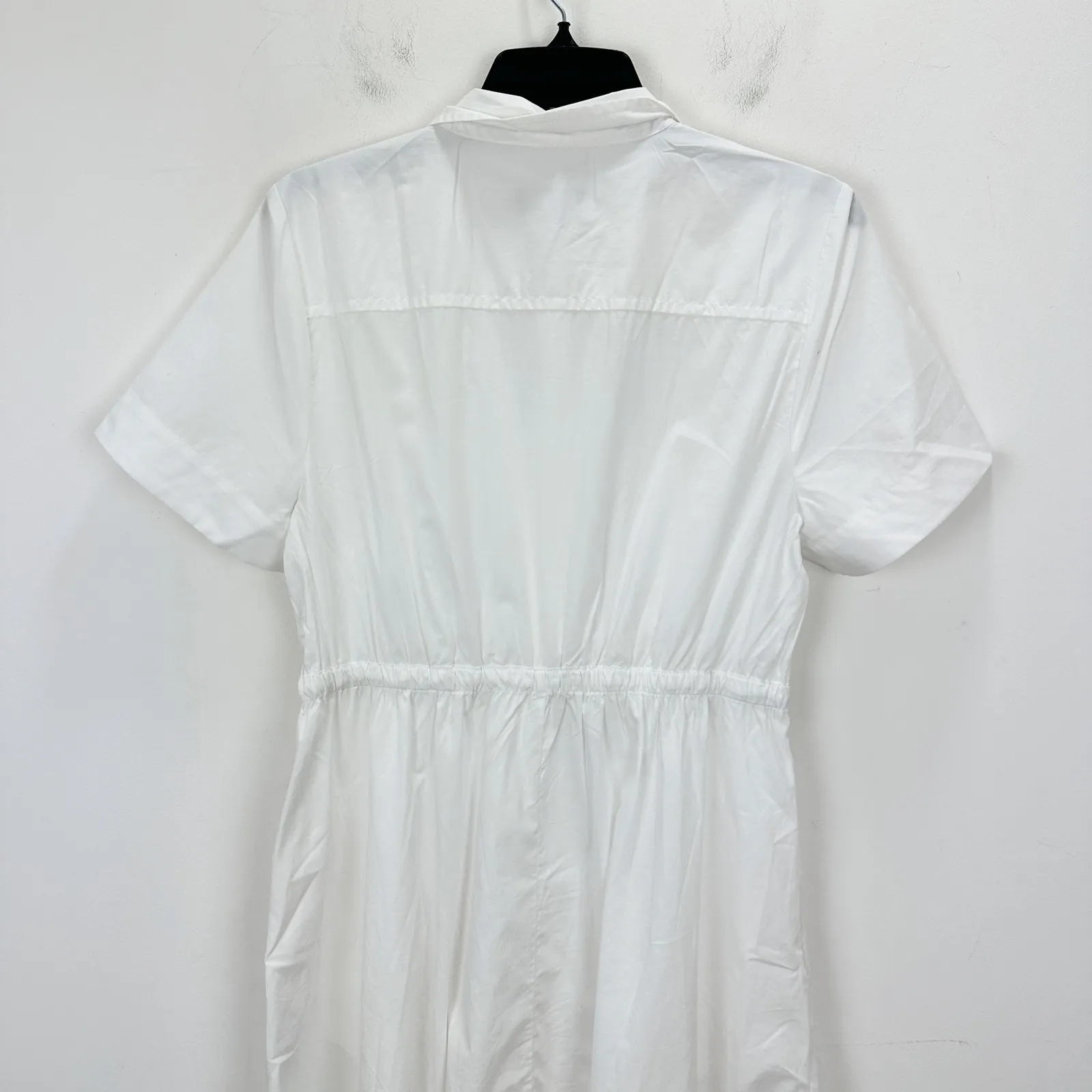 J.Crew Cerise Shirtdress Cotton Poplin Midi White Classic Minimalist US 12 NWT - Image 11