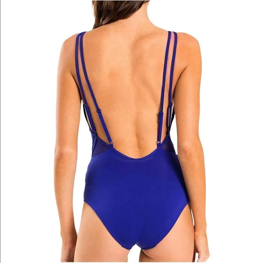 NEW JETS swimsuit by Jessika Allen Take the Plunge NWT 4 Blue - Image 2