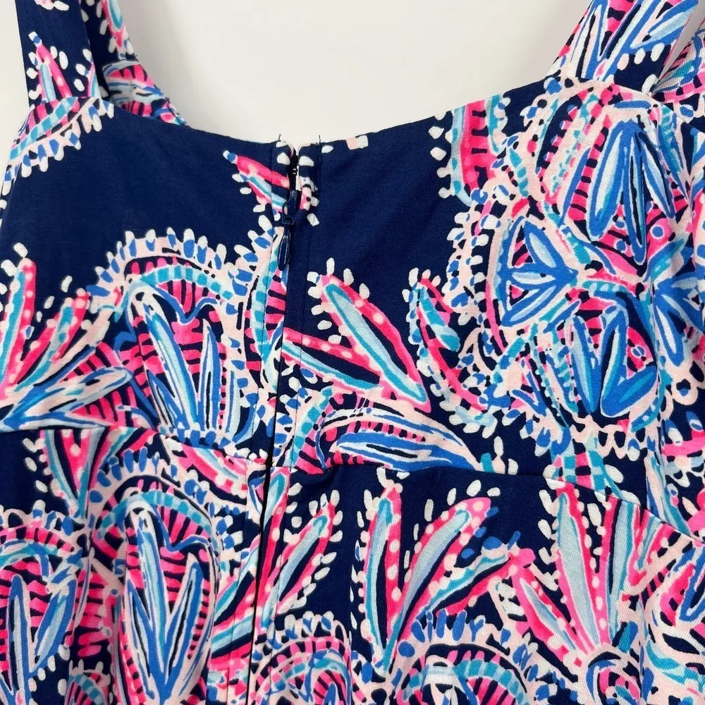 NEW Lilly Pulitzer Maui Maxi Dress in Oyster Bay Blue Miss Shell beach Size 12 - Image 8