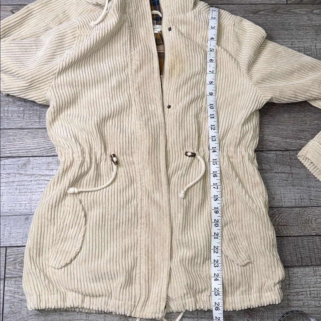 Entro Corduroy Utility Hooded Jacket with Plaid Lining - Image 7