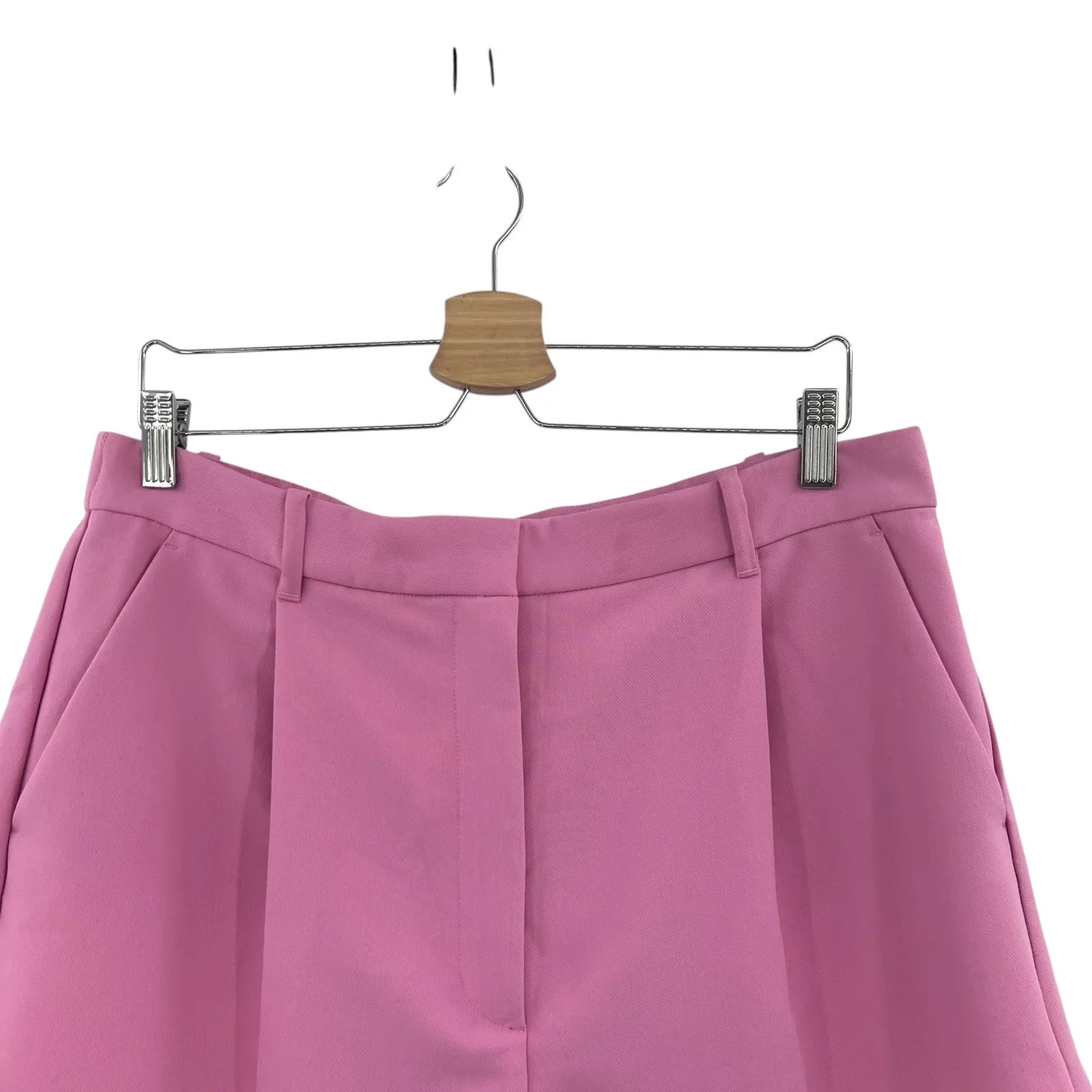 Abercrombie & Fitch Sloane Tailored Shorts Pleated High Waist Pink Size Large - Image 2