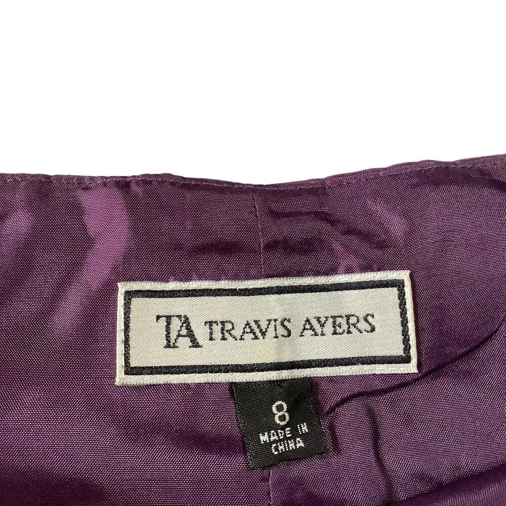 Travis Ayers Silk Blazer Set Gray Size 8 - Image 9