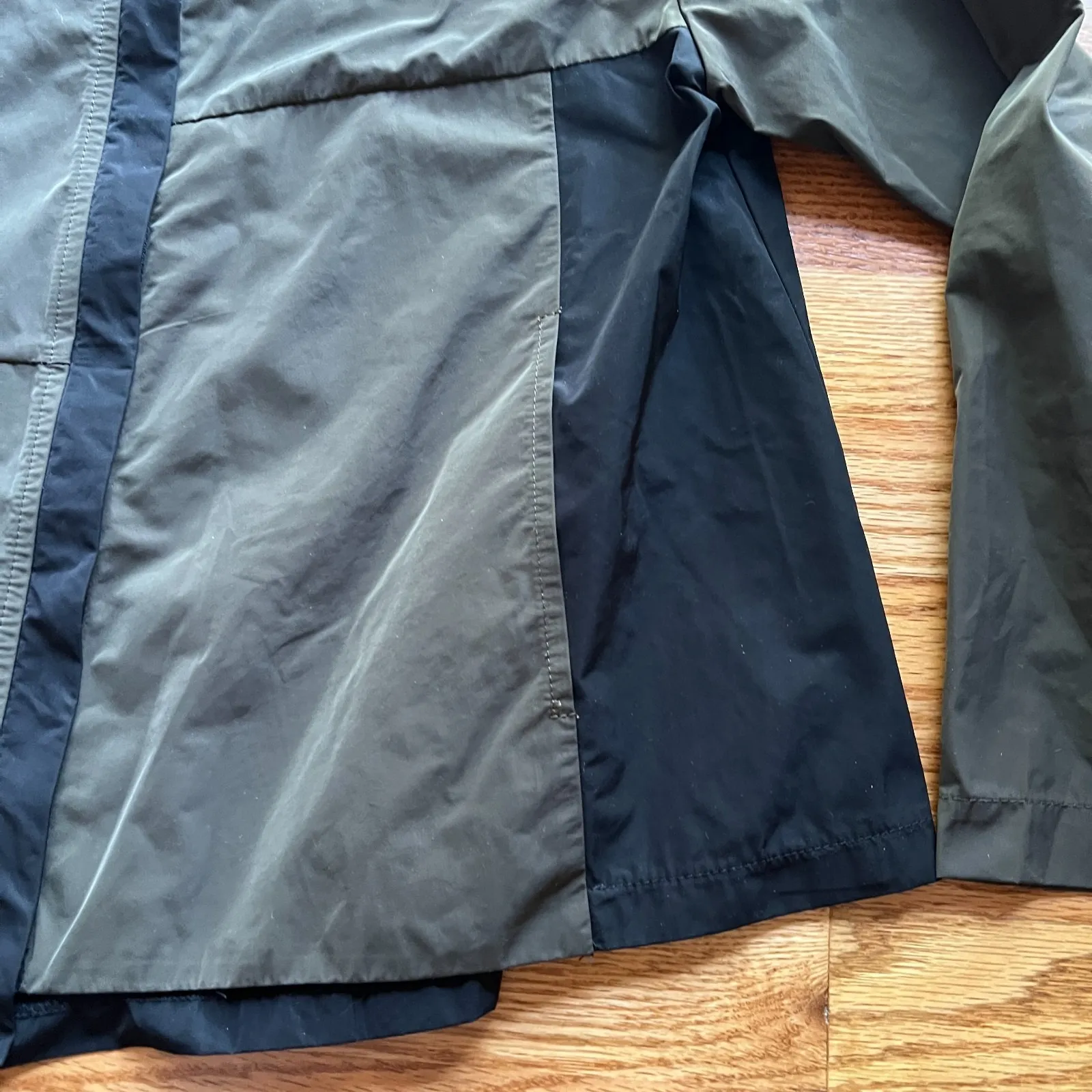 Sun Kim Women's Size Small Lightweight Jacket Colorblock Dark Green‎ Minimalist Green - Image 5