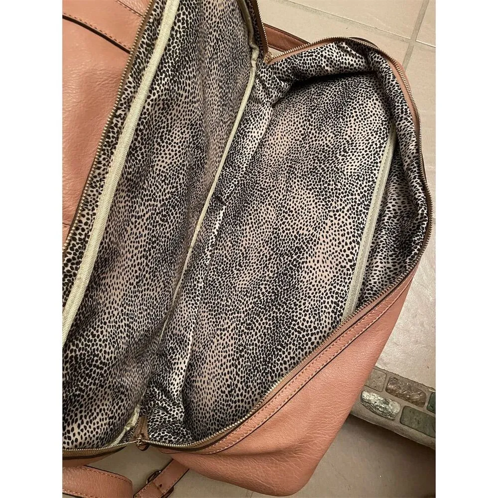 Sole Society Mason Blush Pink Vegan Leather Weekender Duffle Bag large - Image 2