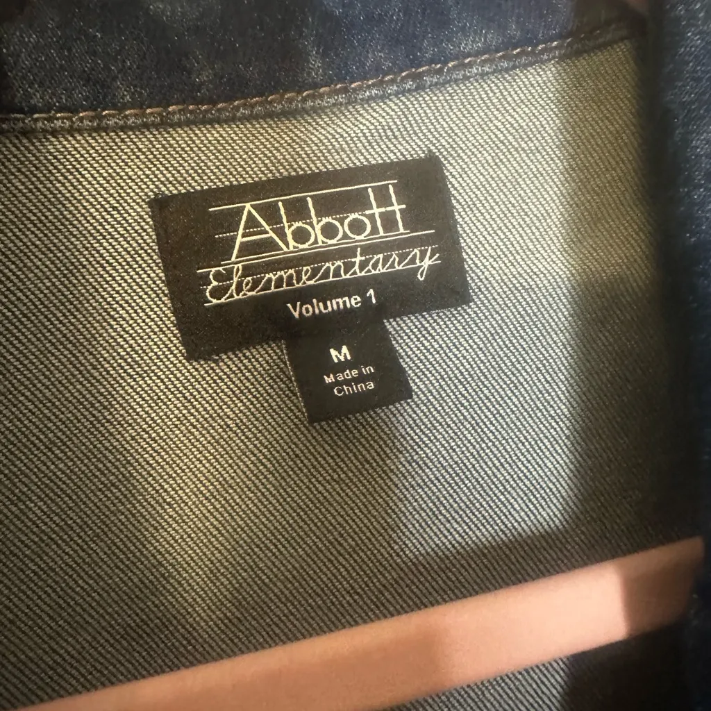 Classic Indigo Denim Blazer Blue Size M - Image 6