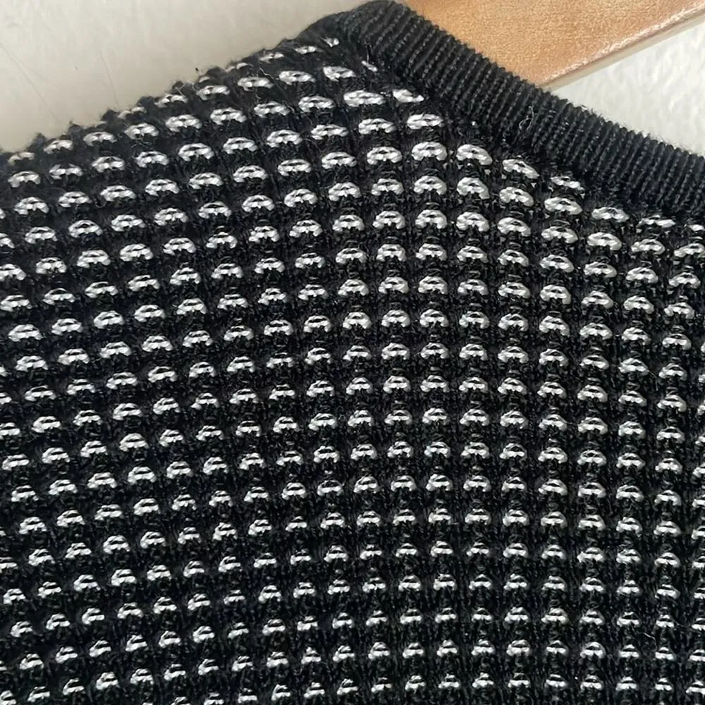 EILEEN FISHER Textured Rib-Knit Trim Open Front Cardigan - Image 13