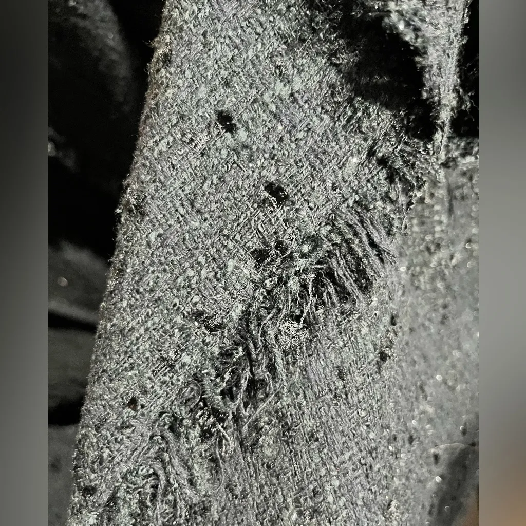 ANNE CARSON Silk Blend
Blazer L Black Plaid Raw Trim Floral Brooch Boho
Witchy - Image 11