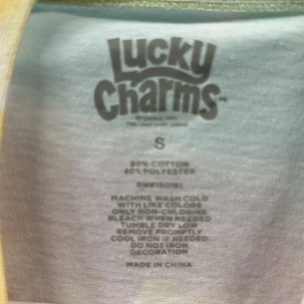 Lucky Charms Pastel Rainbow Tie Dye Graphic Tee Cotton Blend Unisex Oversized S Yellow - Image 6