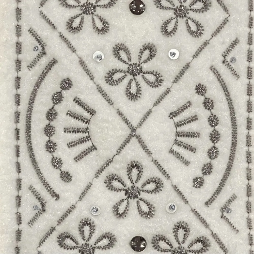 Alfred Dunner Cream Fair Isle Fleece Full Zip Jacket Large - Image 9