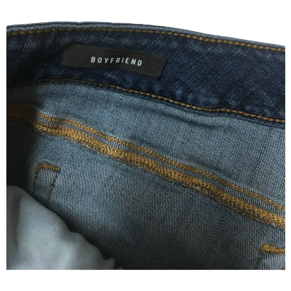 Torrid Jeans Womens 16R Boyfriend Distressed Mid Rise Medium Wash Wiskering Blue - Image 4