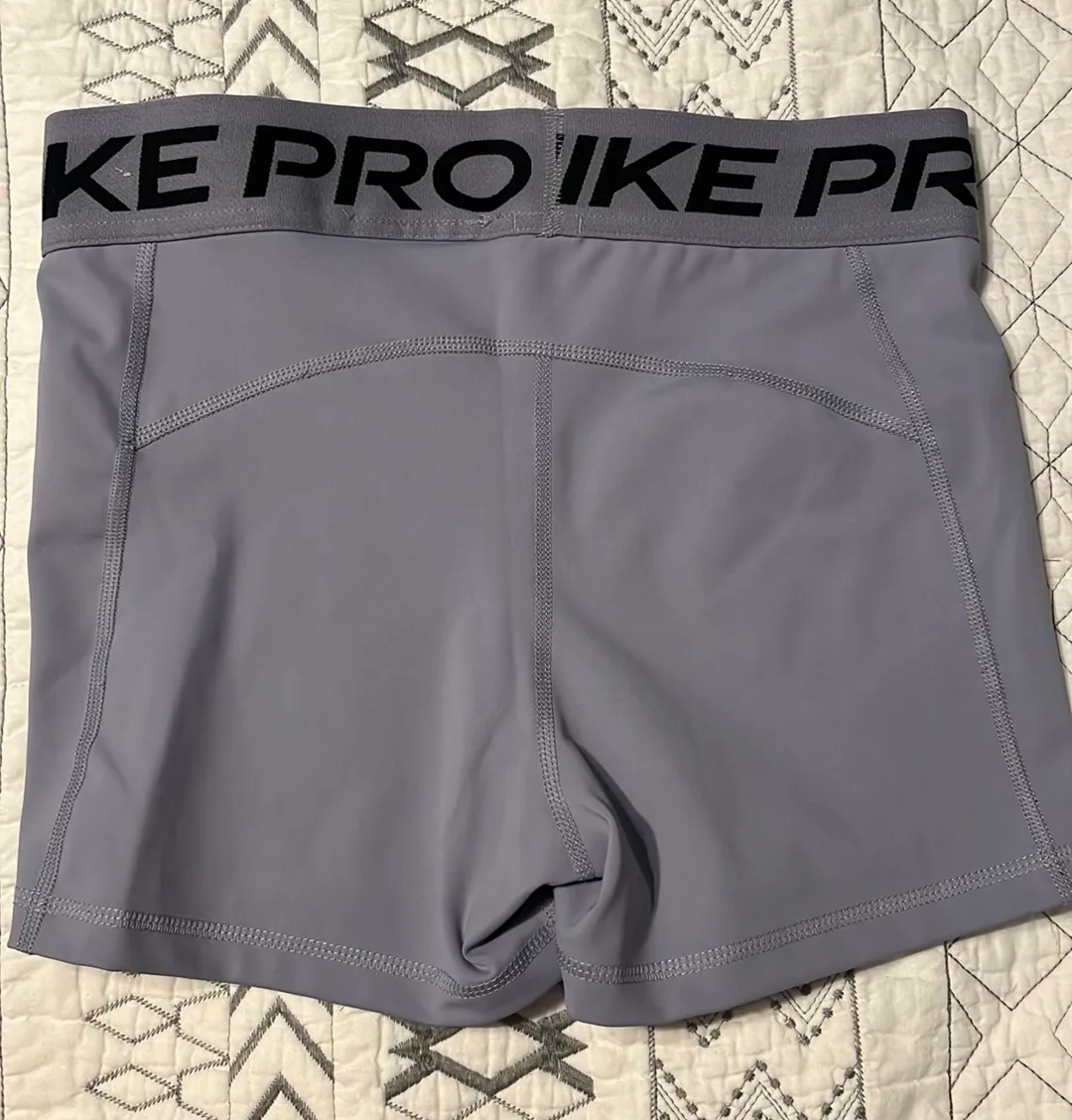 Nike Dri-Fit Pro Spandex Shorts 3” Gray - Image 2