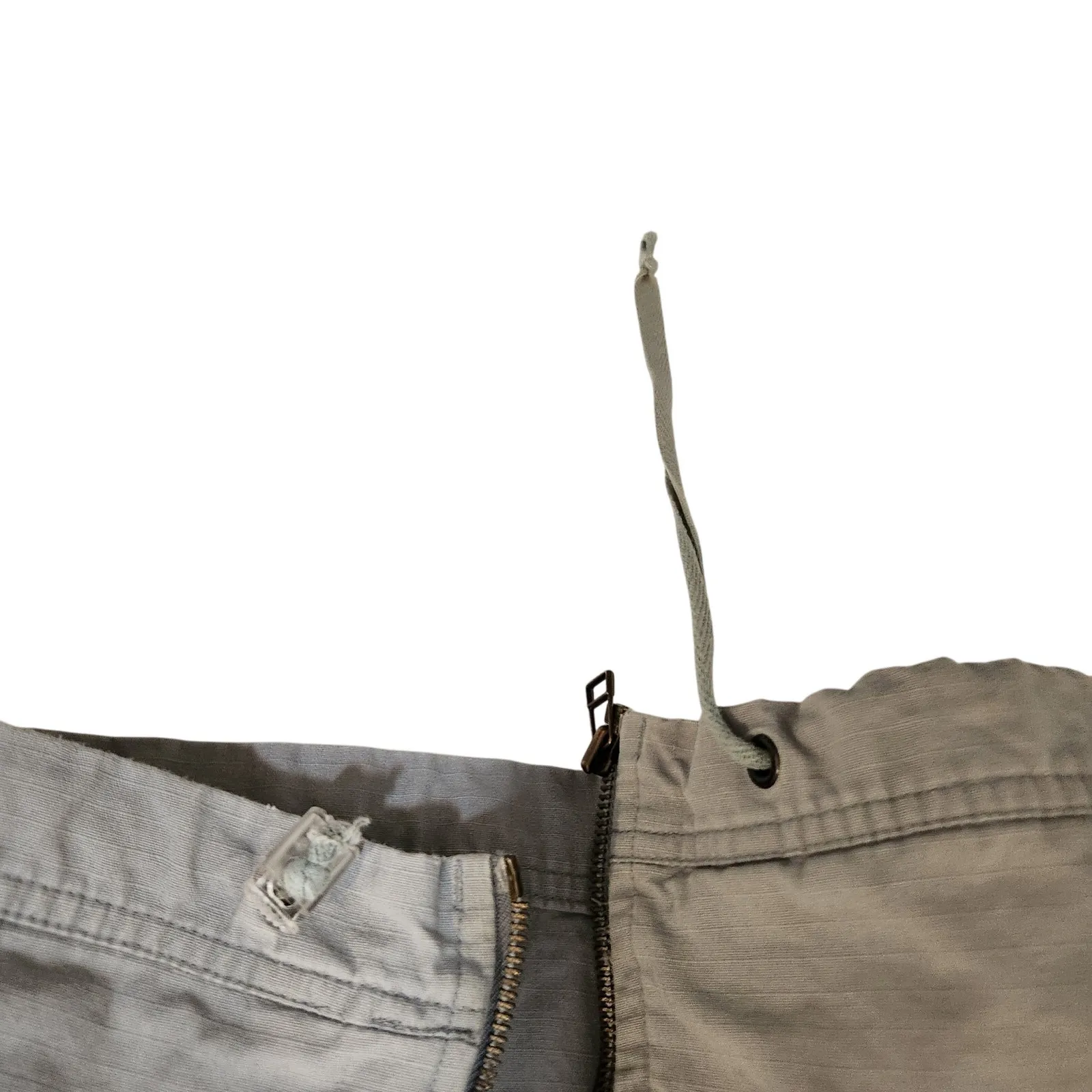 White Sierra Greige Hooded Full Zip Outdoors Casual Cotton Parka Jacket Medium - Image 8