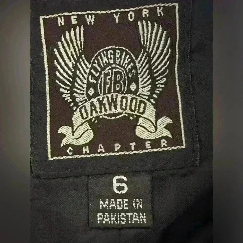 New York Oakwood Flying Bikes Women's 100% Leather Pants (353) Black Size 6 - Image 14