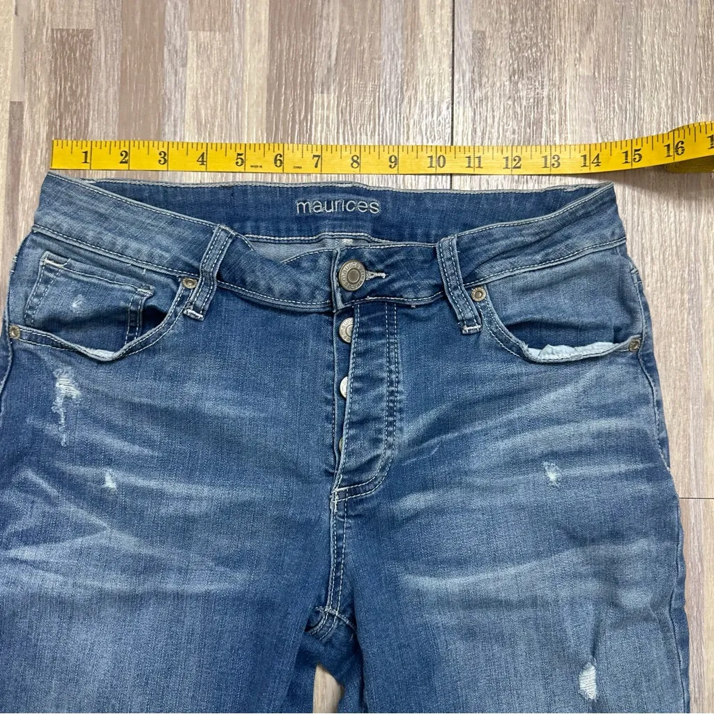 Maurice’s Classic Blue Denim Button Fly Skinny Jeans Women’s Size 6 - Image 4