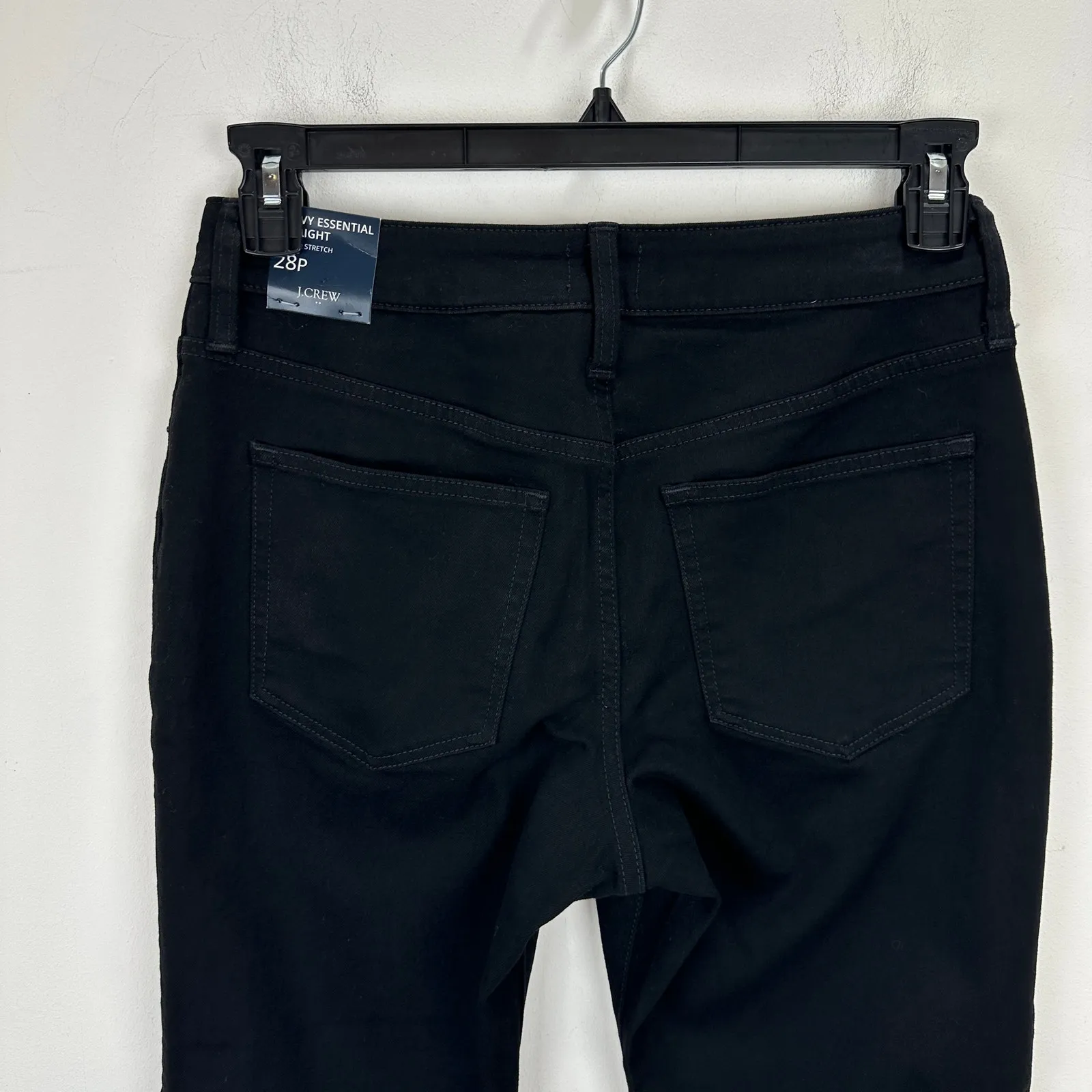 J.Crew Petite Curvy Essential Straight Black Jean All Day Stretch US 28P NWT - Image 9