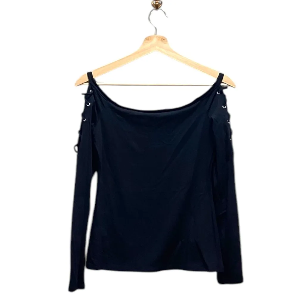 Guess Arm Lace Up Top Black Size S Y2K - Image 9