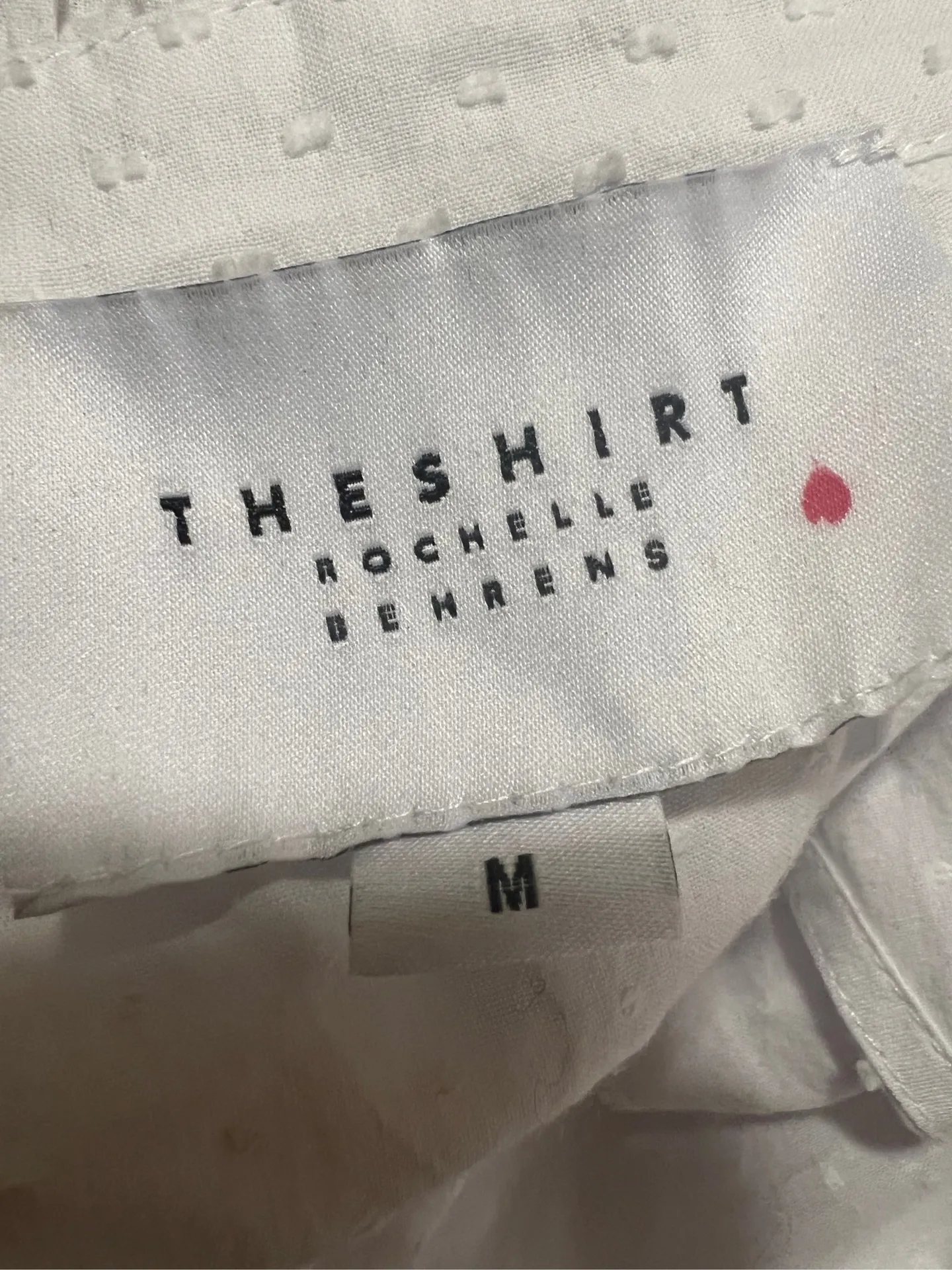 Rochelle Behrens THESHIRT White Swiss Dot Ruffled Sleeveless Shirt  - Image 9