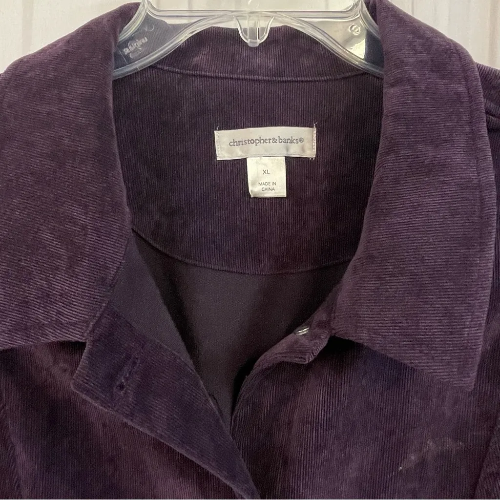 Christopher & Banks Deep Purple Blazer - Image 3