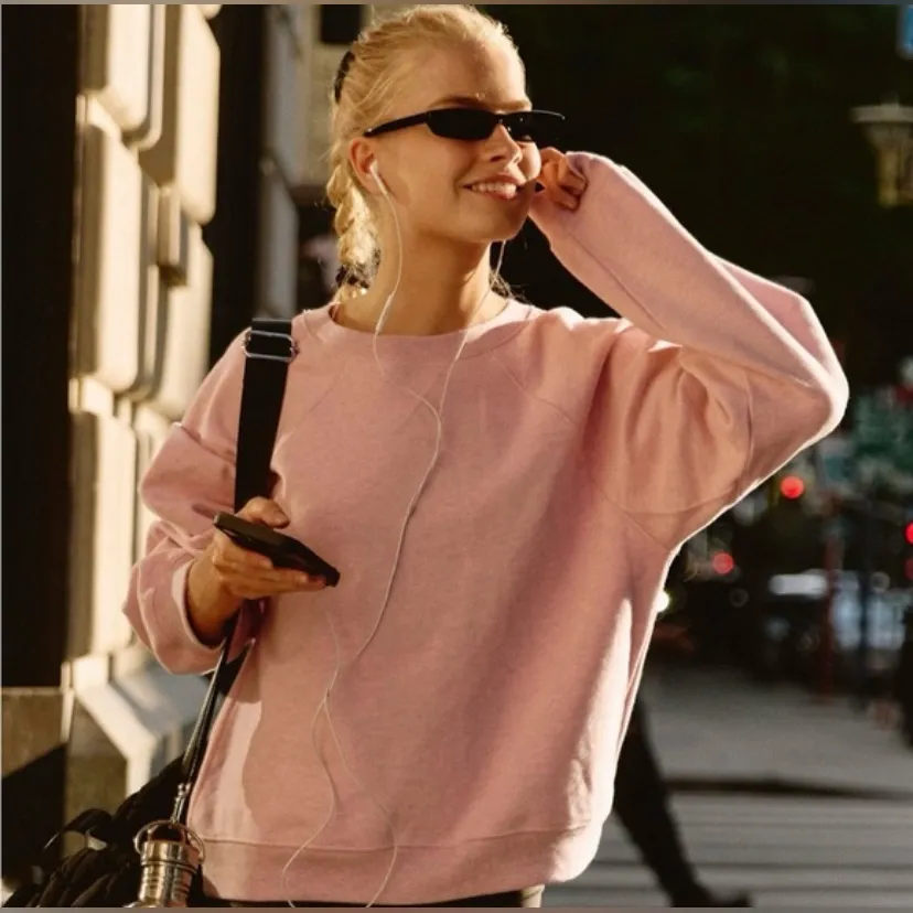 Free People Movement For The Win Candy Pink Pullover Size L - Image 3