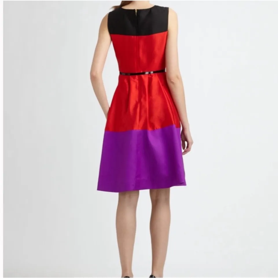 NWT Kate Spade Fit and Flare Colorblock Dress Sz 14 Zahara in play the wild card - Image 2