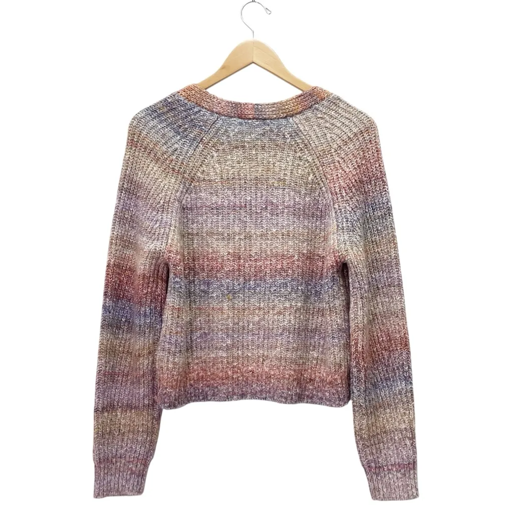 Rails Josie Space Dye Cardigan Amethyst Multi Knit Button Front Size Small - Image 3