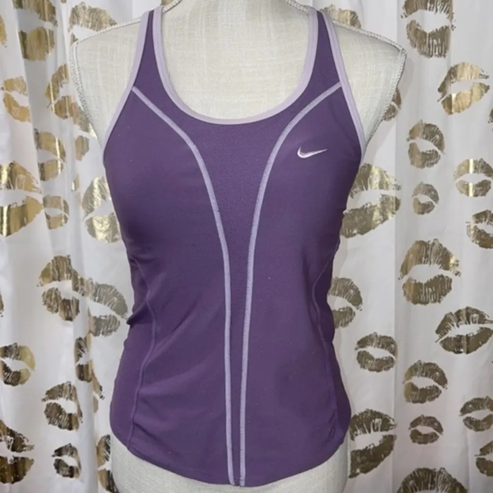 NIKE Dri Fit Racerback Moisure Wicking Athletic Top Shelf Bra Stretch Athletic - Image 9