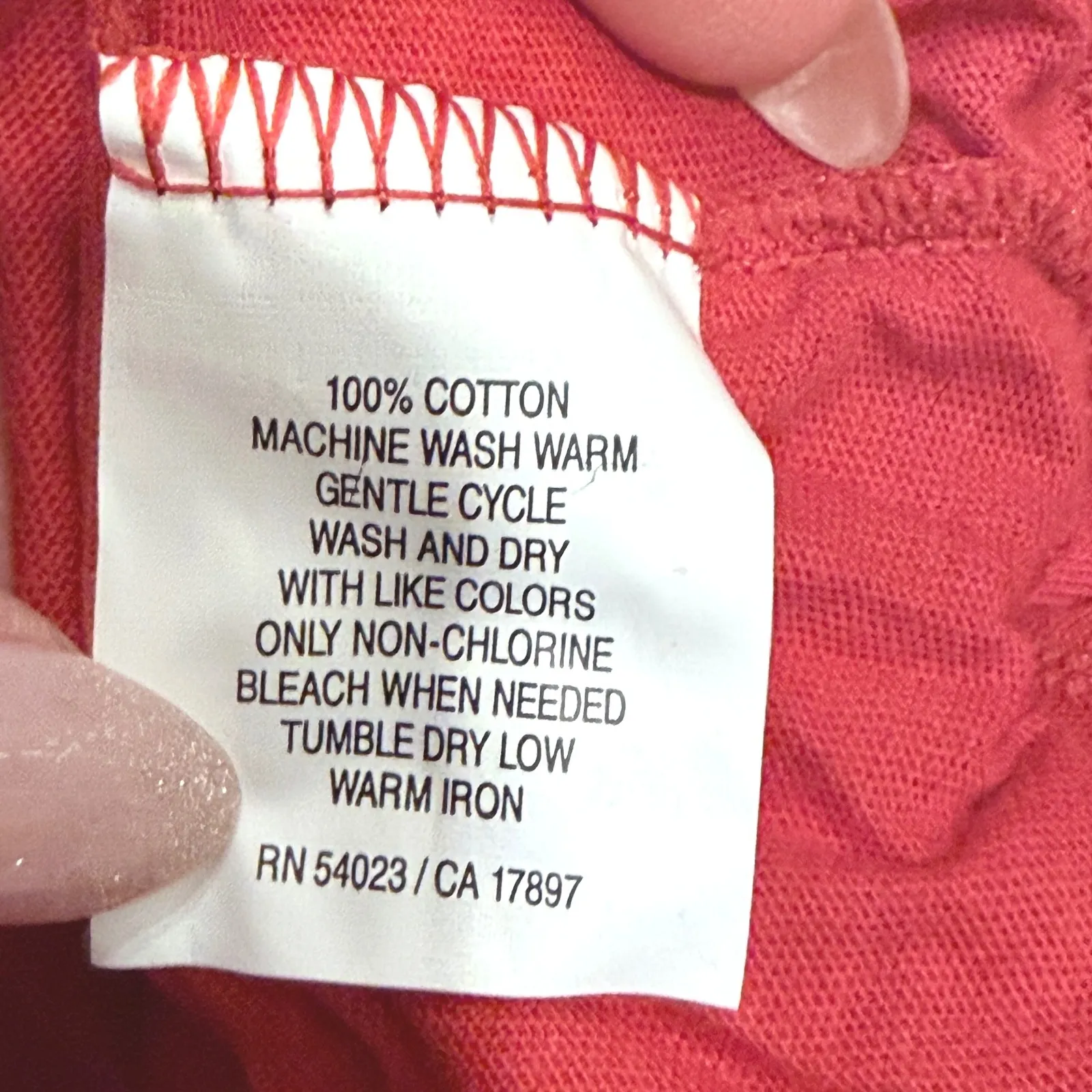 NEW Old Navy Womens Plus 3X 22 24 Colorblock Tunic Top Red Peach Button Shoulder - Image 4