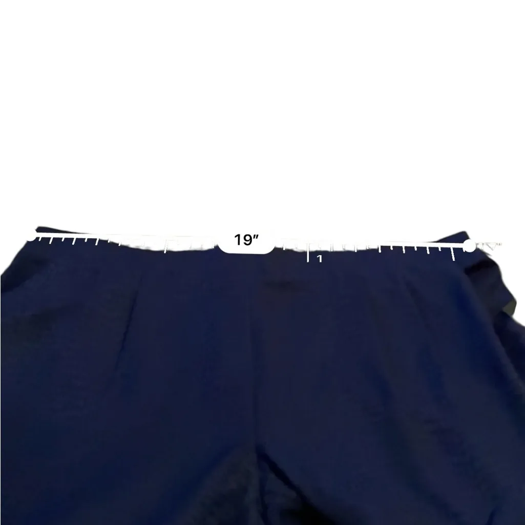 Chico’s NWT Black Label Textured Pants Size 2 Large Midnight Blue‎ Soft Pull-On - Image 6