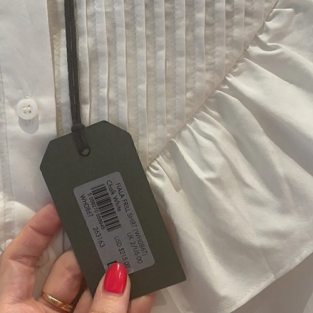 𝅺🤍 NWT All Saints White Button Down Blouse - 00​ - Image 5