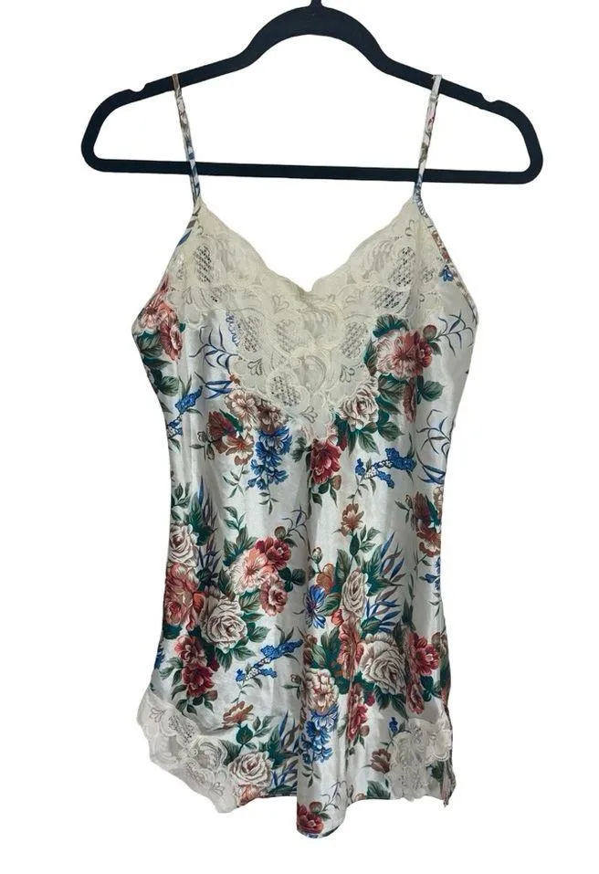 Victoria’s Secret Vintage Y2K 90s Floral Lace Mini Slip Dress Lingerie Gold Tag - Image 6