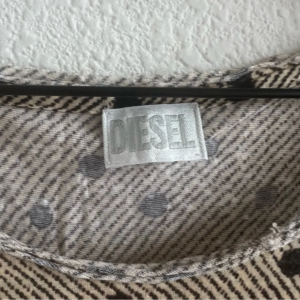 Diesel 100% Linen Black Polka Dot Tunic Dress Top Shirt XS - Image 4