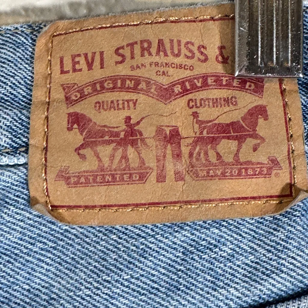 Levi’s Blue 94 Baggy Distressed Jeans Womens 28 High Rise Casual Denim Fall - Image 8