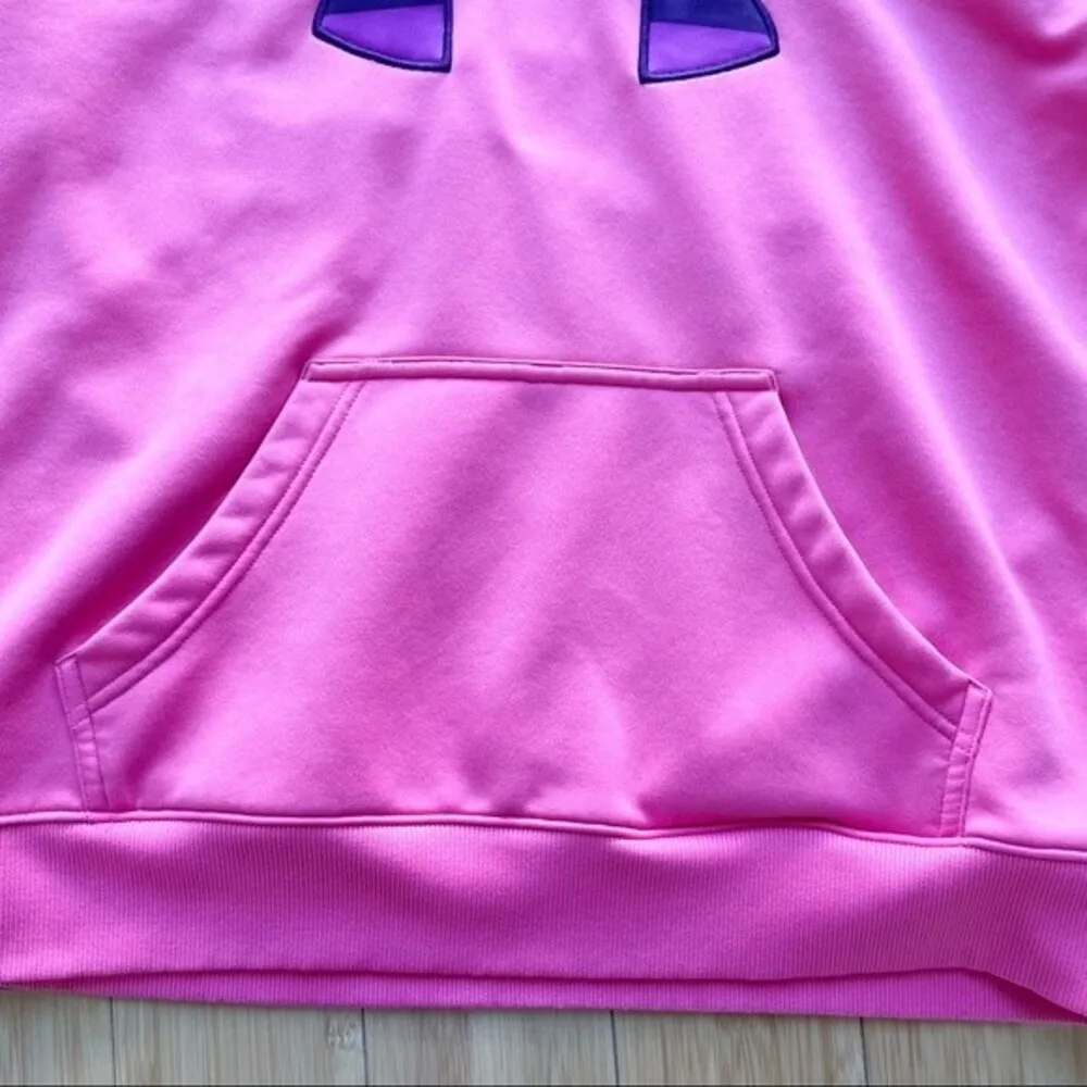 Striped Logo Storm Hoodie Pullover in Pink Size Medium M Womens - Image 5