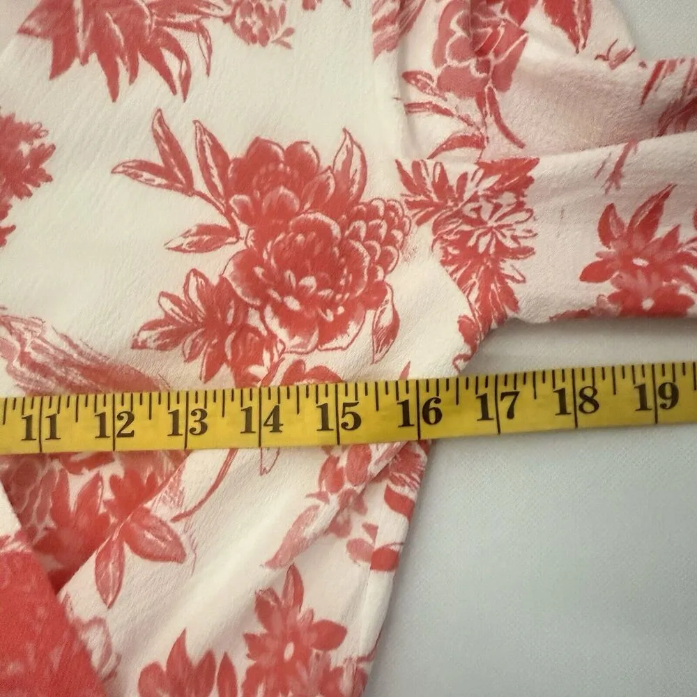 TAHARI ASL Dress Womens 6 Floral Faux Wrap Asymmetric Hem Crepe Spring Easter - Image 11